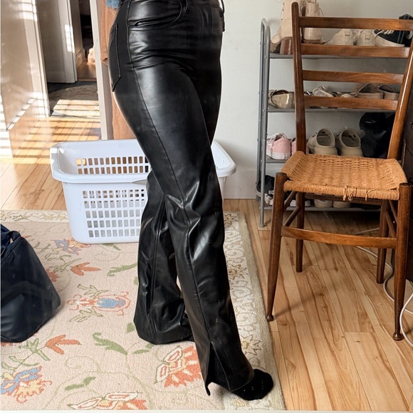 Abercrombie Faux Leather Split Leg Pants - Picture 4 of 5